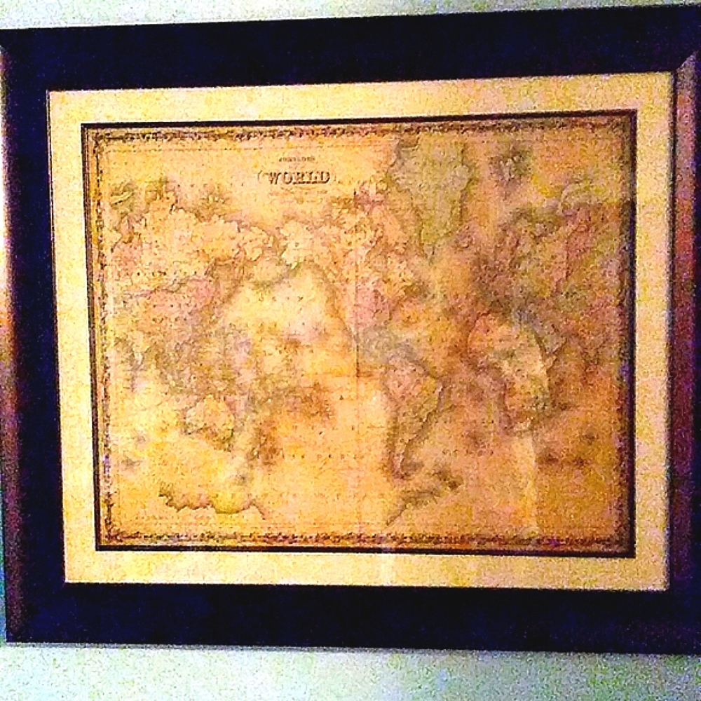 Authentic Johnson and Ward Map of the World.